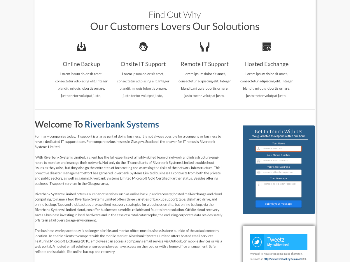 Web Design par Intense pour Riverbank Systems | Design #3492131
