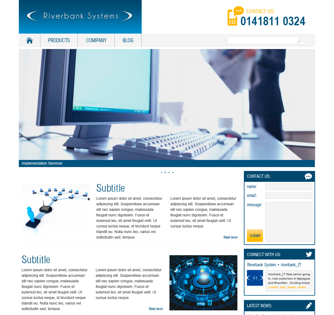 Web Design by Dark Tree for Riverbank Systems | Design #3379815