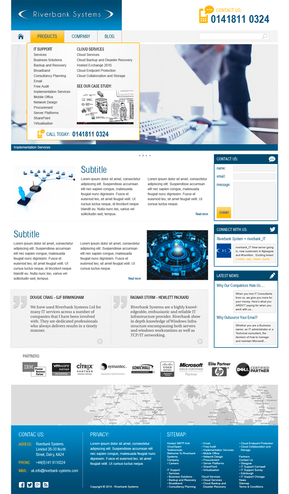 Web Design by Dark Tree for Riverbank Systems | Design #3379826