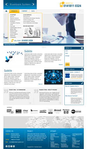 Web Design by Dark Tree for Riverbank Systems | Design: #3379826