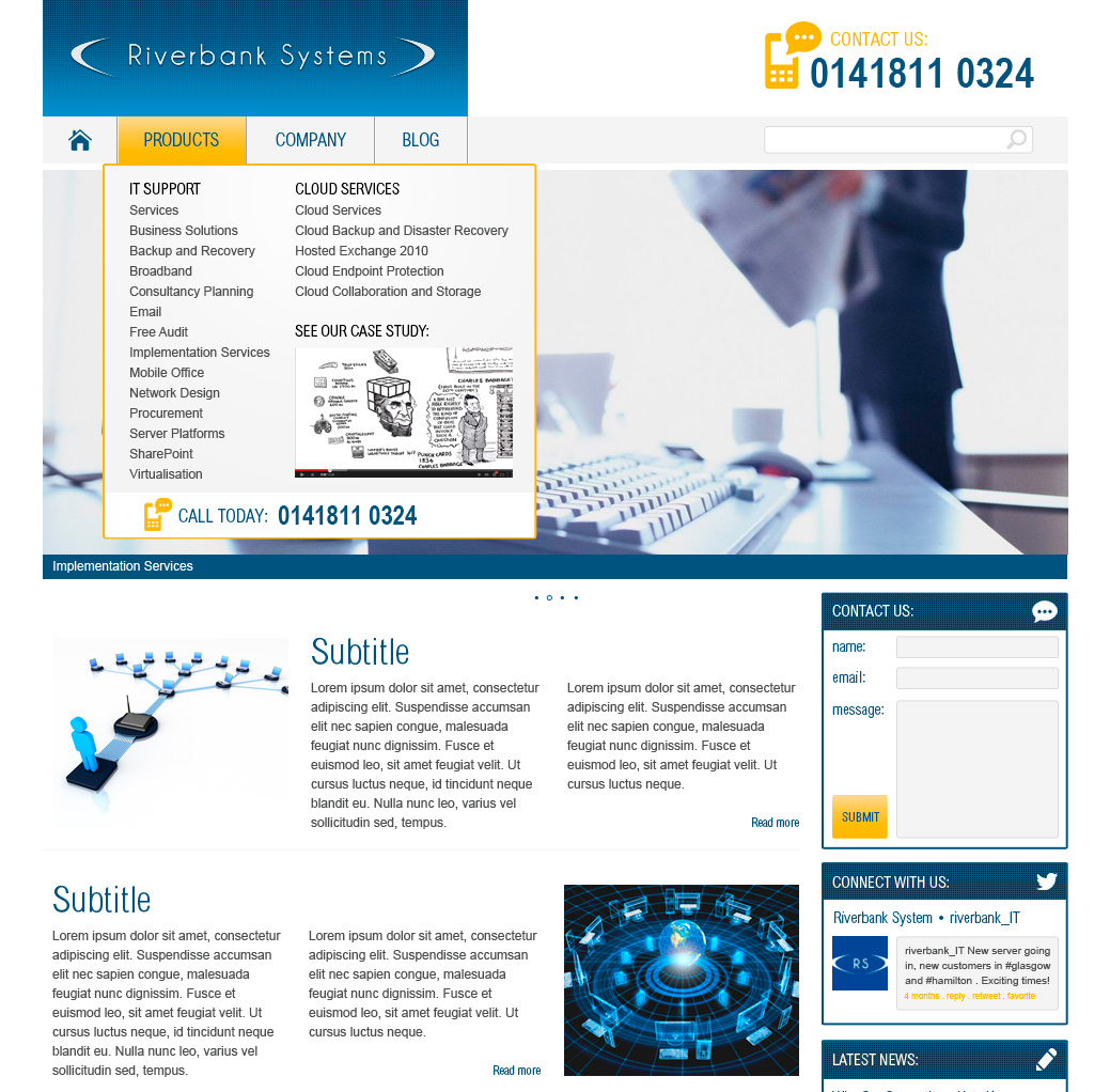 Web Design by Dark Tree for Riverbank Systems | Design #3379833