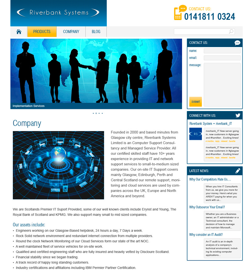 Web Design by Dark Tree for Riverbank Systems | Design #3379918