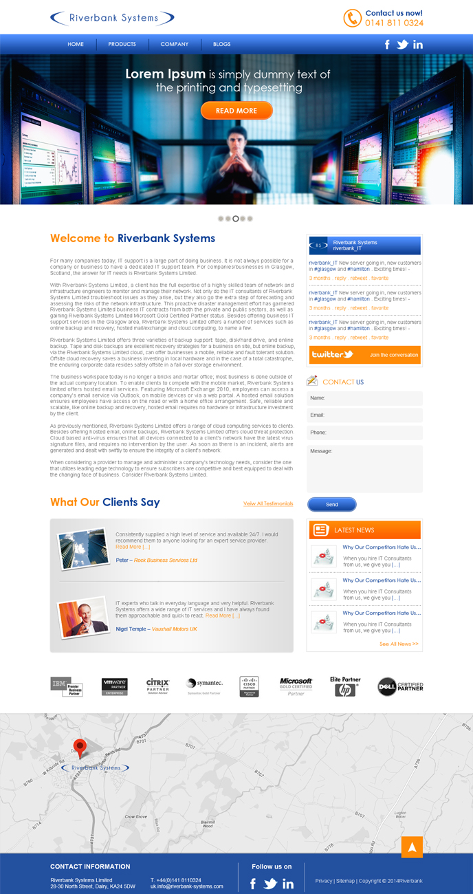 Web Design by Desire Design Solutions for Riverbank Systems | Design #3298171