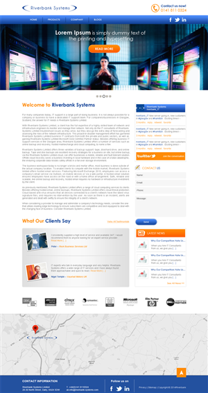 Web Design by Desire Design Solutions for Riverbank Systems | Design: #3298171