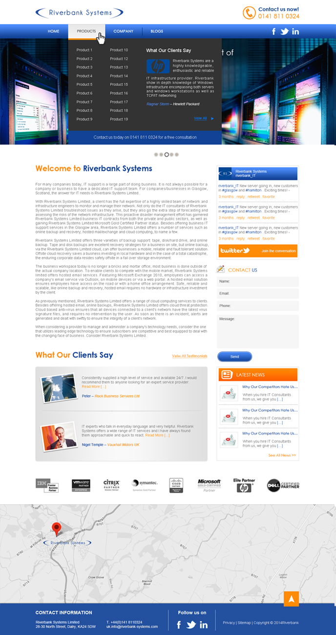 Diseño Web por Desire Design Solutions para Riverbank Systems | Diseño #3298240