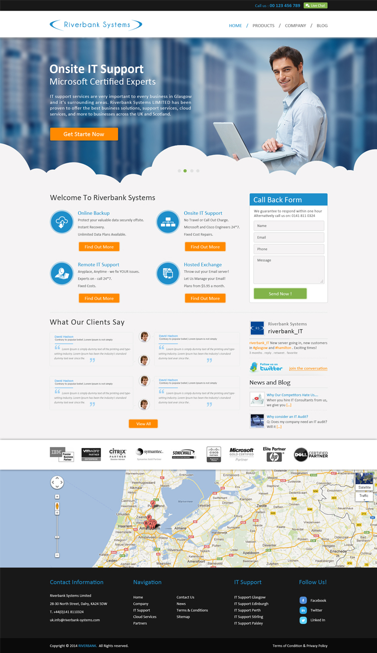 Web Design by Desire Design Solutions for Riverbank Systems | Design #3300183