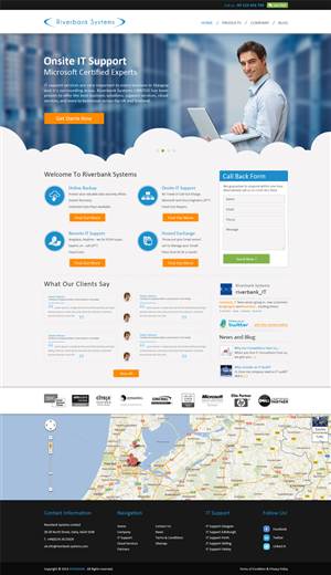 Web Design by Desire Design Solutions for Riverbank Systems | Design: #3300183