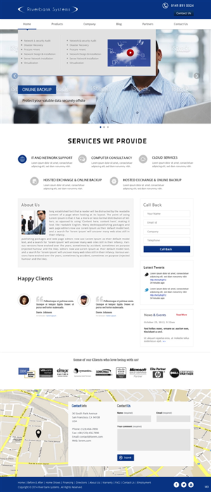 Web Design by pb for Riverbank Systems | Design: #3303788