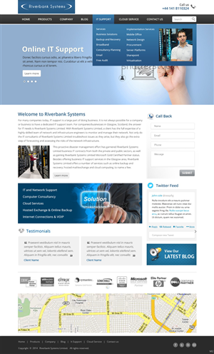 Web-Design von pb für Riverbank Systems | Design: #3303832