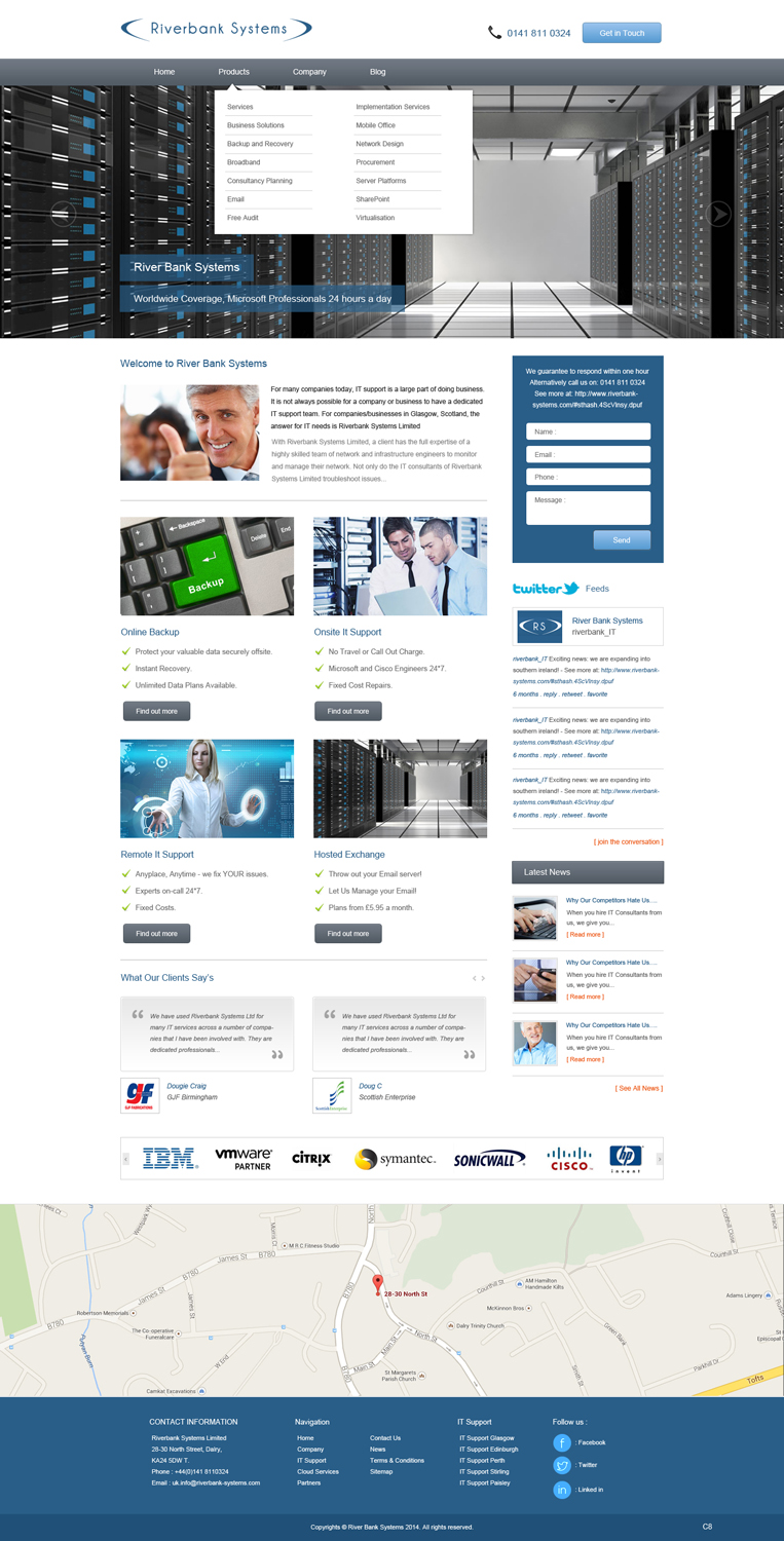 Web-Design von pb für Riverbank Systems | Design #3361013