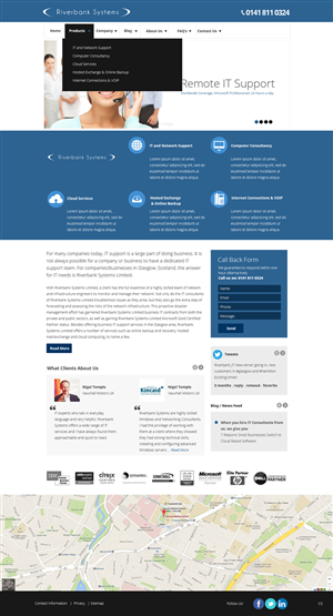 Web-Design von pb für Riverbank Systems | Design: #3368594