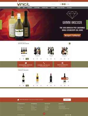  Home and sub-home pages for an italian wines e-commerce | Web Design by hirundo.design