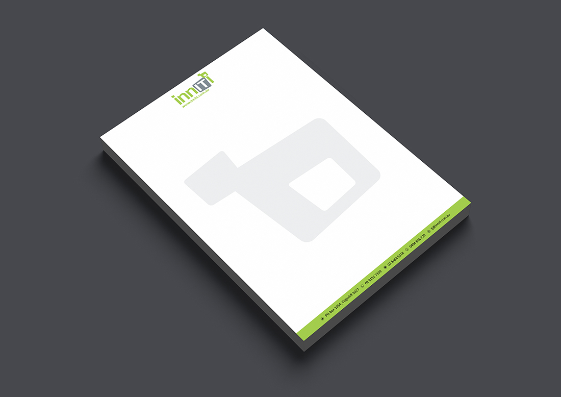 Letterhead Design by Armin Shohrati for Inniti Pty Ltd | Design #3261642