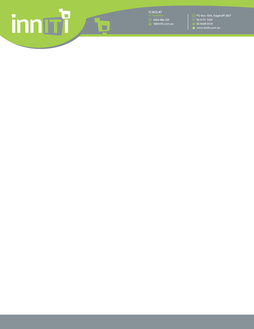 Letterhead Design by LMC GRAPHICS for Inniti Pty Ltd | Design #3297013