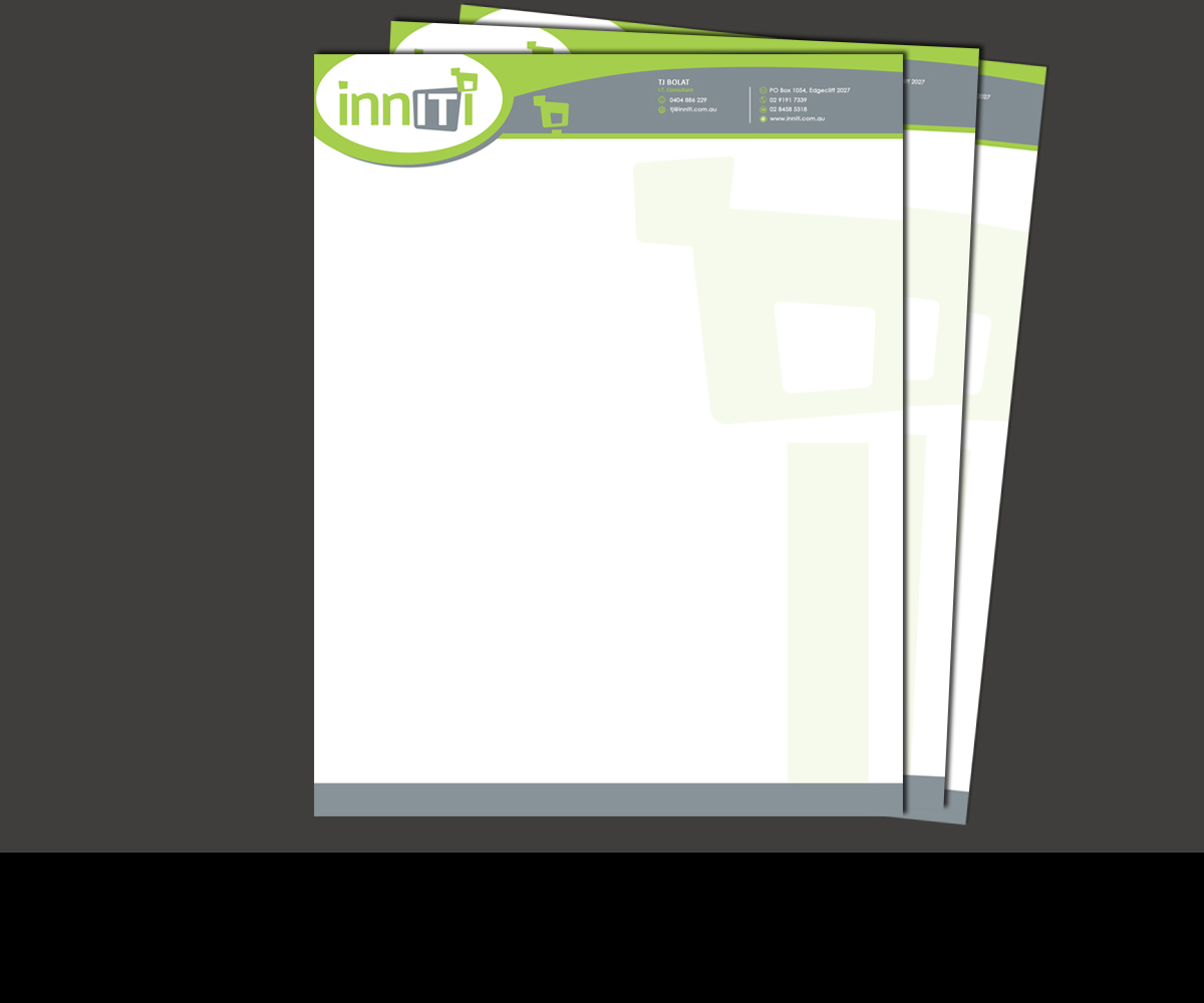 Letterhead Design by LMC GRAPHICS for Inniti Pty Ltd | Design #3297016