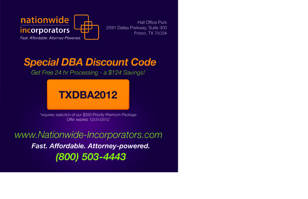 Flyer Design by RYCO Design for Nationwide Incorporators, Inc. | Design #806402
