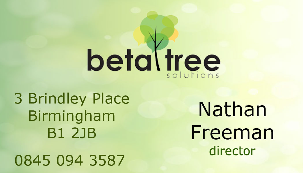 Business Card Design by Michelle Germano for Beta Tree Solutions | Design #4513322