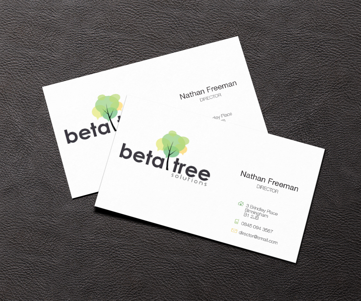 Business Card Design by F!or for Beta Tree Solutions | Design #4507338