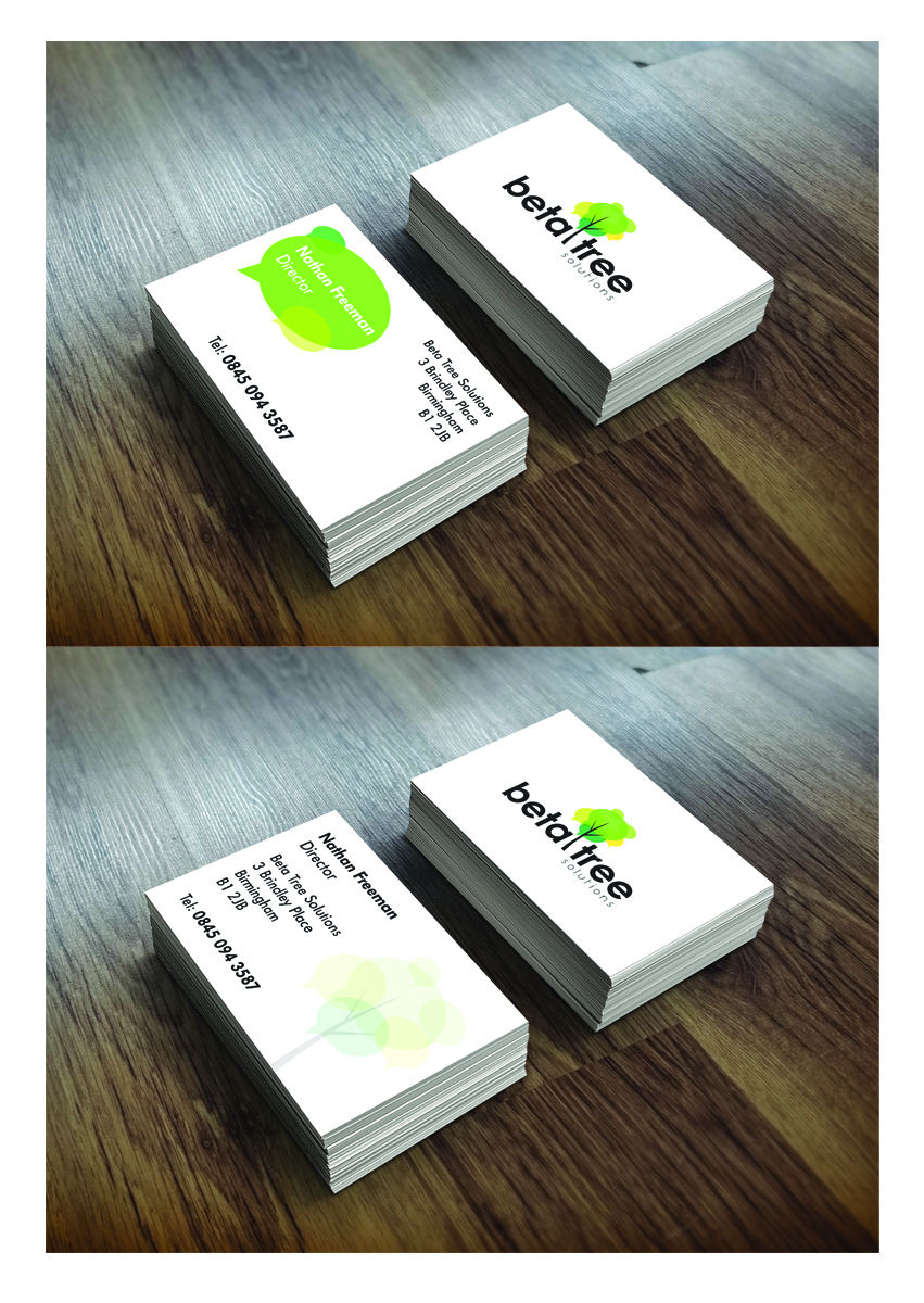 Business Card Design by Abricorn for Beta Tree Solutions | Design #4420324