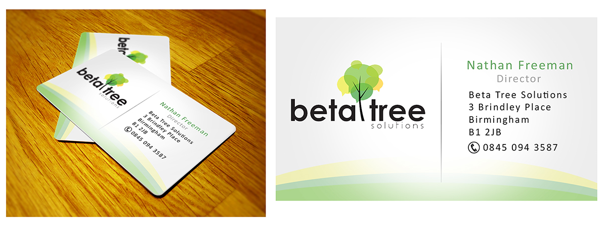 Business Card Design by kinamutchara for Beta Tree Solutions | Design #4502115