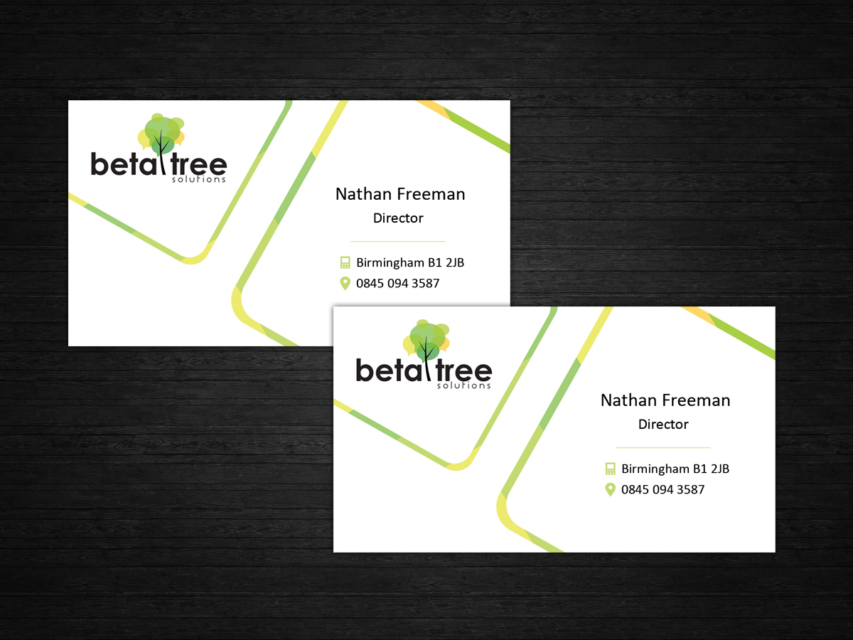 Business Card Design by Nino Qasoshvili for Beta Tree Solutions | Design #4431911