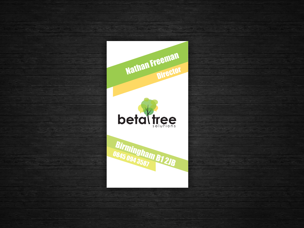 Business Card Design by Nino Qasoshvili for Beta Tree Solutions | Design #4432606