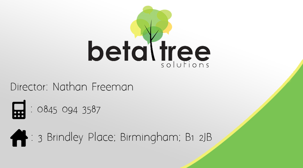 Business Card Design by Ratrati for Beta Tree Solutions | Design #4434069