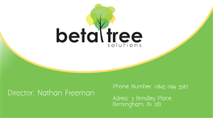 Business Card Design by Ratrati for Beta Tree Solutions | Design: #4434409