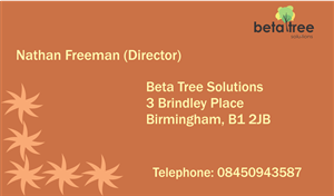 Business Card Design by bhawani for Beta Tree Solutions | Design: #4419326