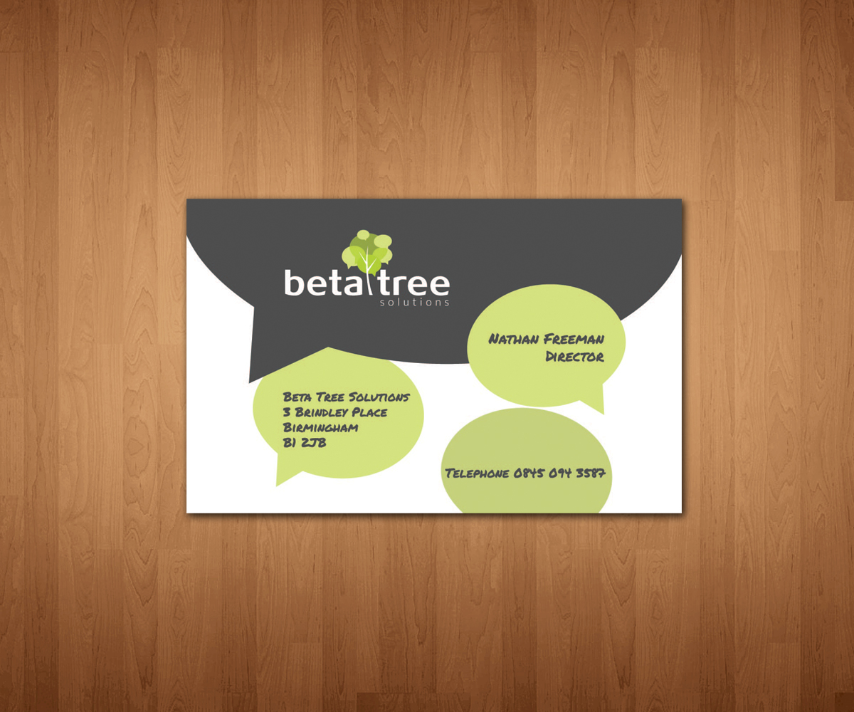 Design de Carte de Visite par netbill00 pour Beta Tree Solutions | Design #4501485