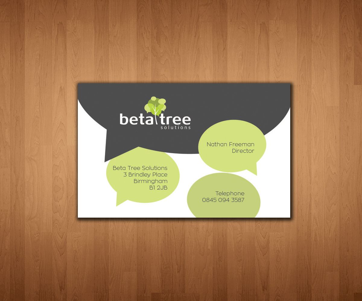 Diseño de Tarjeta de Presentación por netbill00 para Beta Tree Solutions | Diseño #4501560