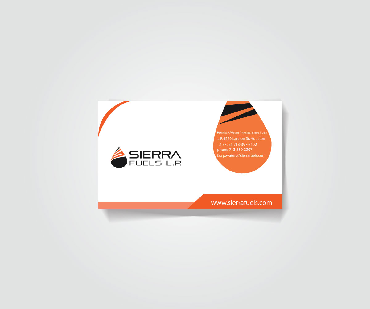 Business Card Design by Hamiz Imran for Sierra Fuels | Design #3252167