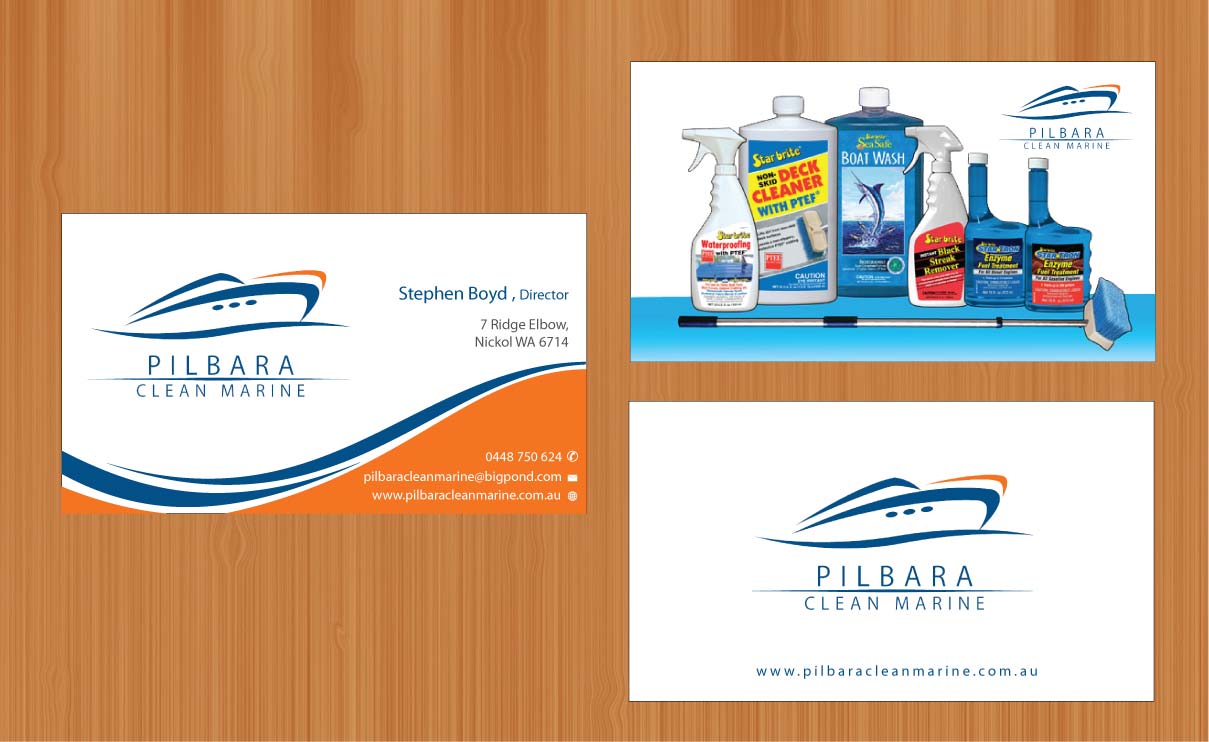 Diseño de Tarjeta de Presentación por Sbss para Pilbara Clean Marine | Diseño #797248