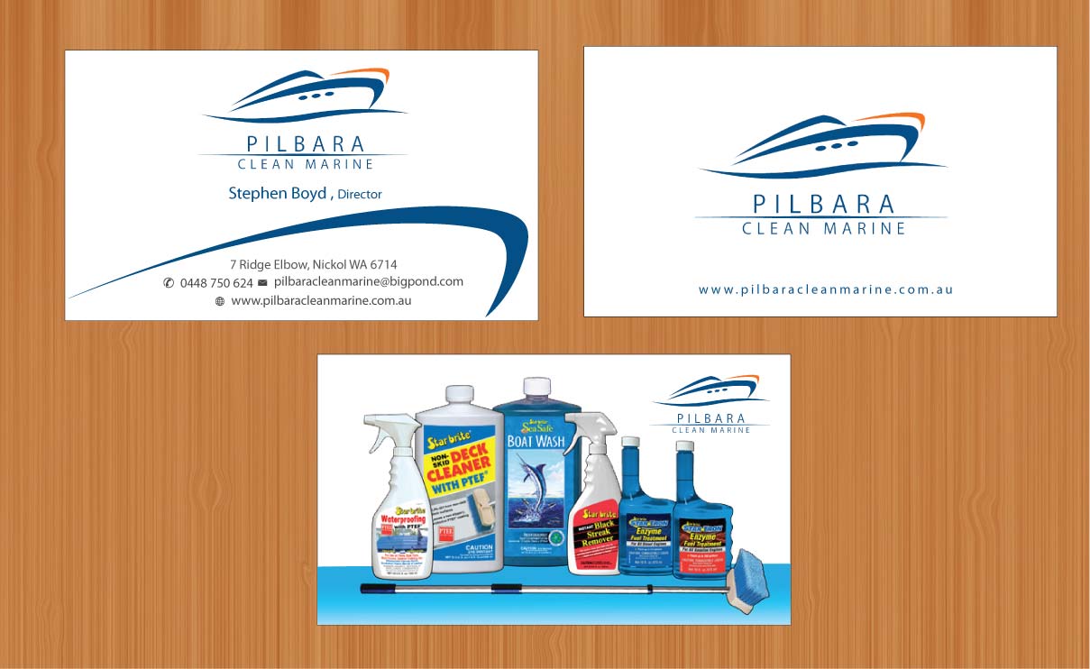 Diseño de Tarjeta de Presentación por Sbss para Pilbara Clean Marine | Diseño #797254