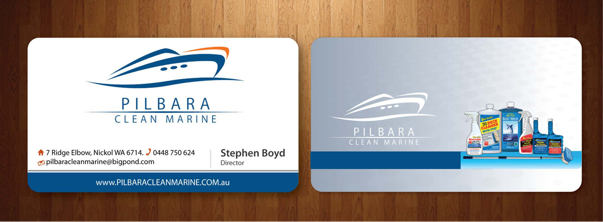 Business Card Design by Sbss for Pilbara Clean Marine | Design #797480