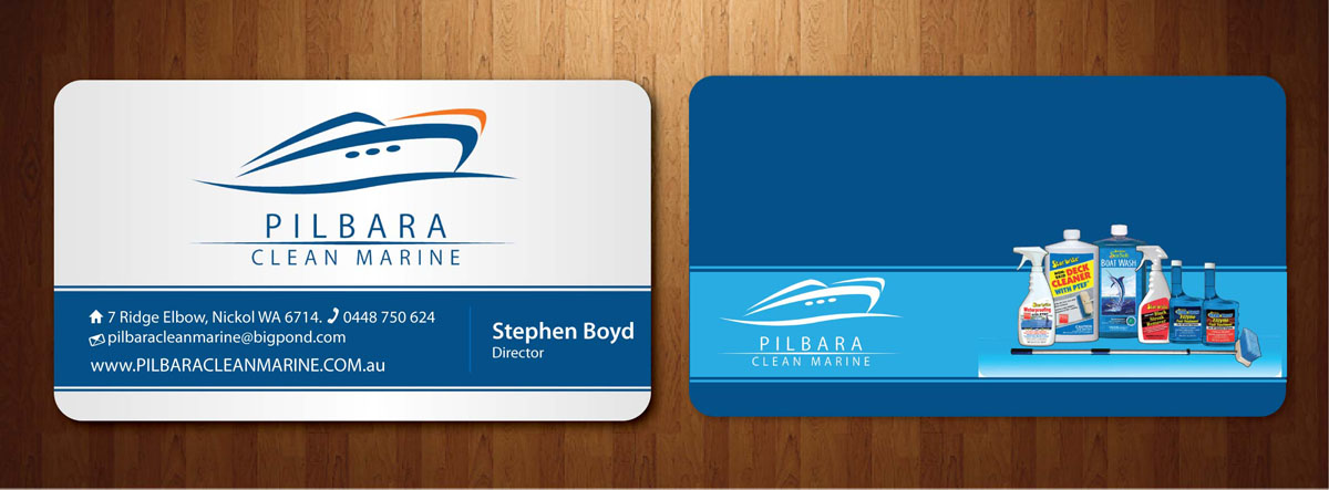 Diseño de Tarjeta de Presentación por Sbss para Pilbara Clean Marine | Diseño #797482