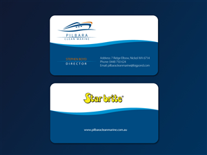 Diseño de Tarjeta de Presentación por Sonya para Pilbara Clean Marine | Diseño: #805133