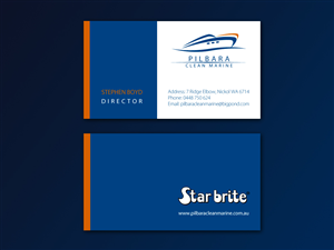 Diseño de Tarjeta de Presentación por Sonya para Pilbara Clean Marine | Diseño: #805165