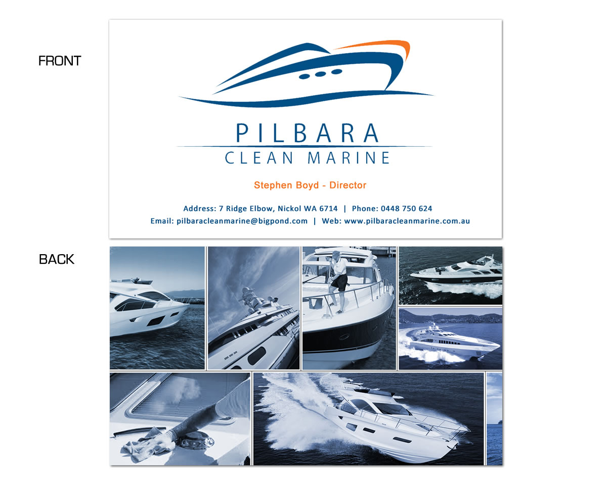 Visitenkarten-Design von Bea für Pilbara Clean Marine | Design #799470