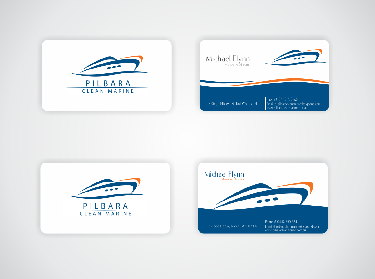 Design de Carte de Visite par Naavyd pour Pilbara Clean Marine | Design #796924