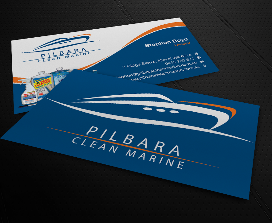 Business Card Design by MPStudio for Pilbara Clean Marine | Design #805771