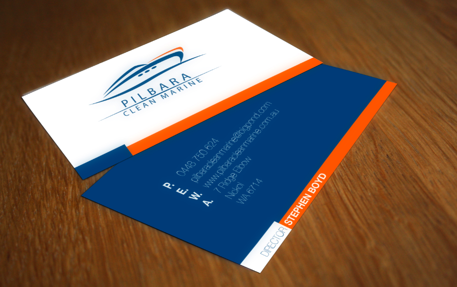 Business Card Design by HanTud for Pilbara Clean Marine | Design #802073