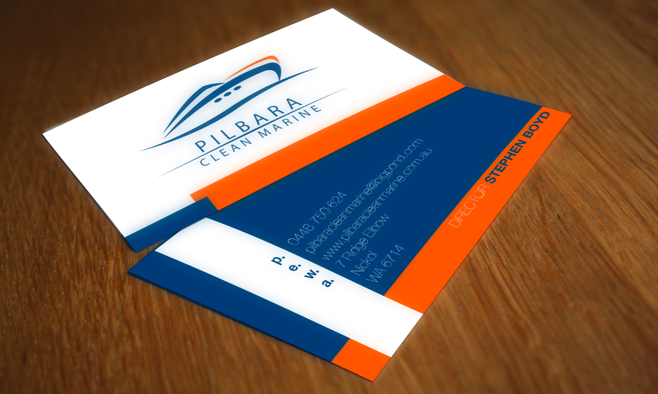 Business Card Design by HanTud for Pilbara Clean Marine | Design #802074