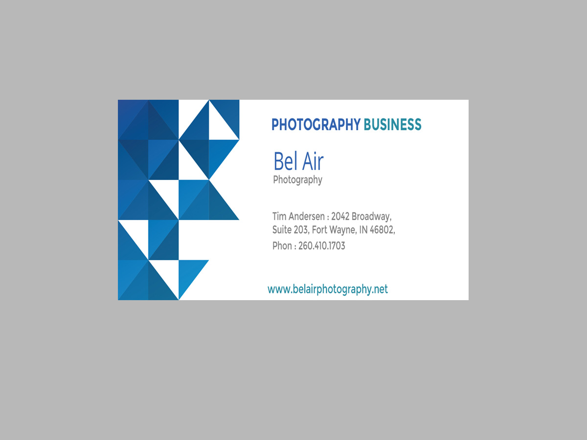 Business Card Design by uniquetribe for Bel Air Photography | Design #3280572