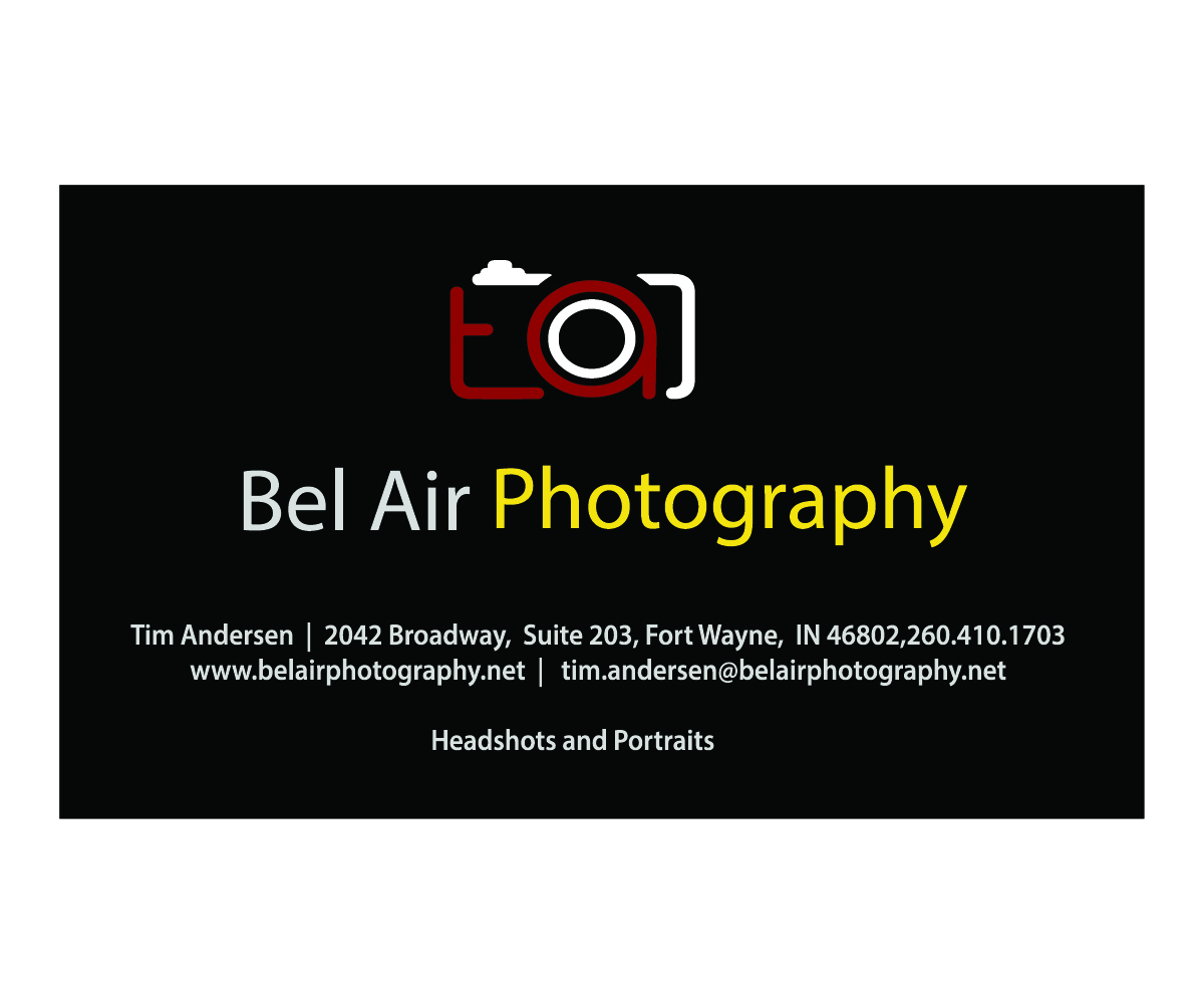 Diseño de Tarjeta de Presentación por karljohnpass para Bel Air Photography | Diseño #3323387