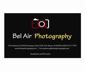 Diseño de Tarjeta de Presentación por karljohnpass para Bel Air Photography | Diseño: #3340334