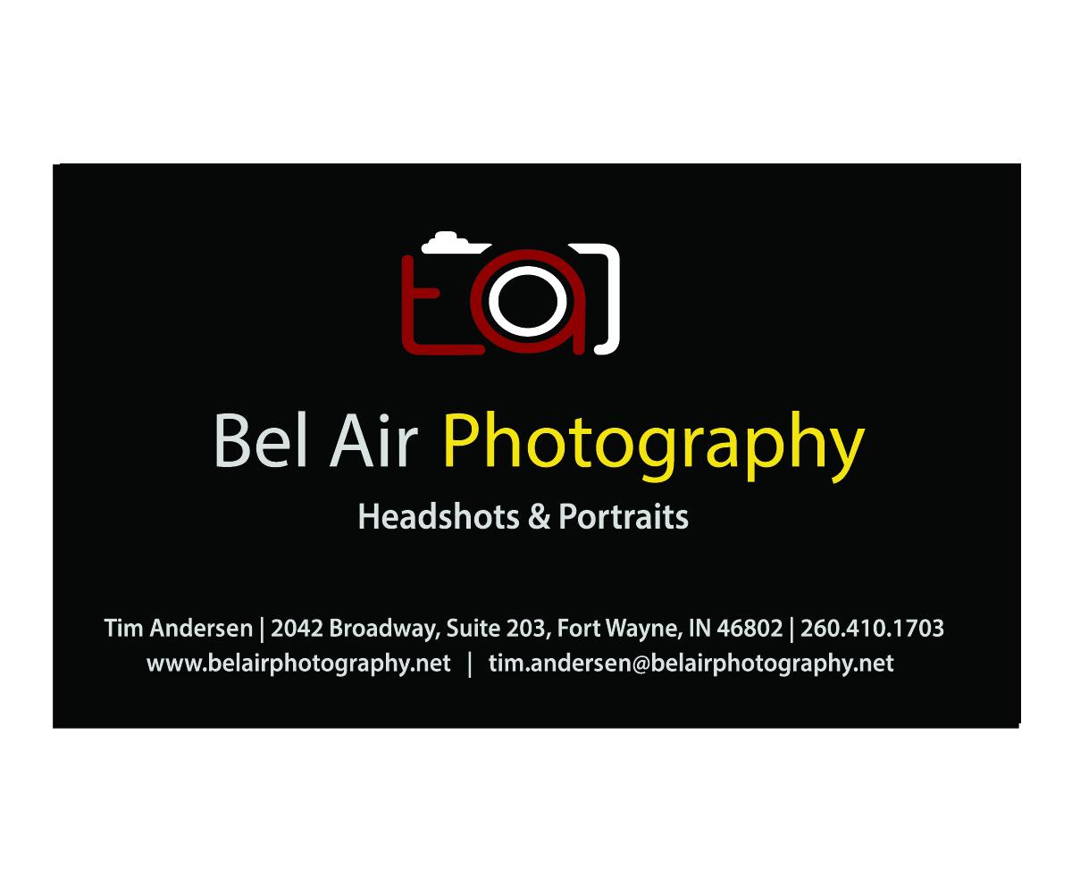 Diseño de Tarjeta de Presentación por karljohnpass para Bel Air Photography | Diseño #3348198