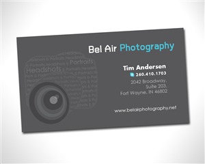 Diseño de Tarjeta de Presentación por hopedesign para Bel Air Photography | Diseño: #3294156
