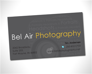 Diseño de Tarjeta de Presentación por hopedesign para Bel Air Photography | Diseño: #3294327