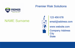 Business Card Design by SamJ for Premier Risk Solutions LLC | Design: #3261184